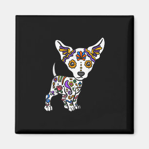 Söt sockerskalle chihuahua magnet