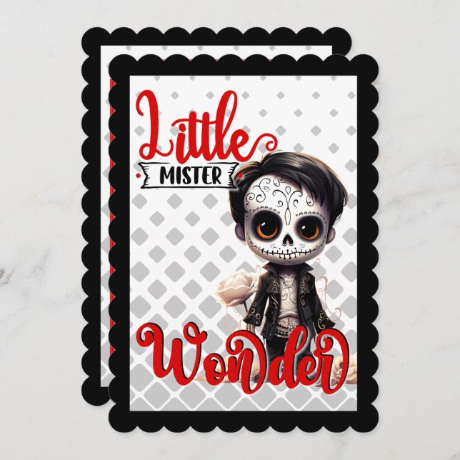 Söt Sockerskalle Tack Kort (Fram/baksida)