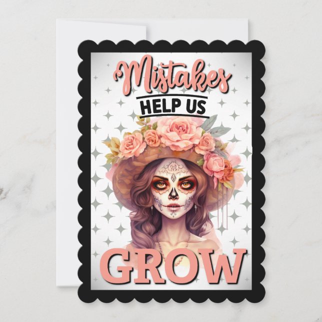 Söt Sockersock Skull Tack Kort (Framsida)