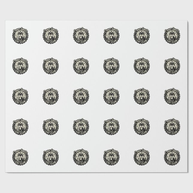 Söt Sockersöt Katt Rolig Katt Grafik - Söt Sockers Presentpapper (Platt)