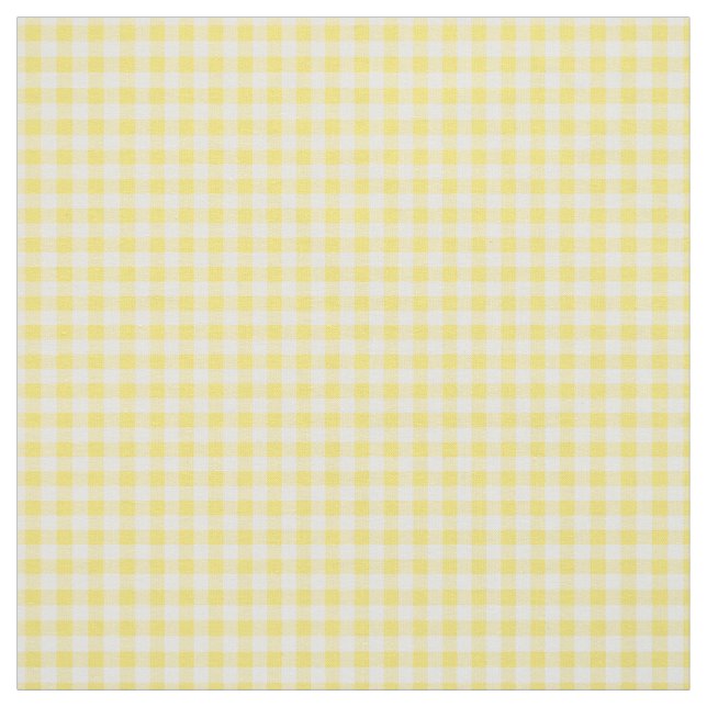 Söt Soft Gult Gingham Checked Mönster Tyg (Provkarta)
