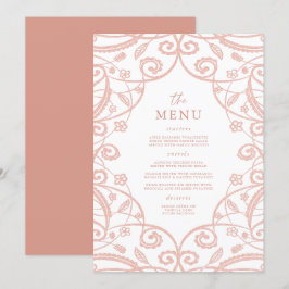 Söt Soft Ro Guld Glitter Snöre Bröllop Menu Meny