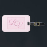 Söt Soft Rosa och  Bagagebricka<br><div class="desc">En underbar mjuk rosa och  färg palett. Anpassa till initialer.</div>