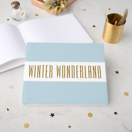 Söt Soft Slate White Rand WINTER WONDERLAND Gästböcker