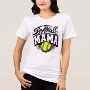 Söt Softboll-Mamma T Shirt