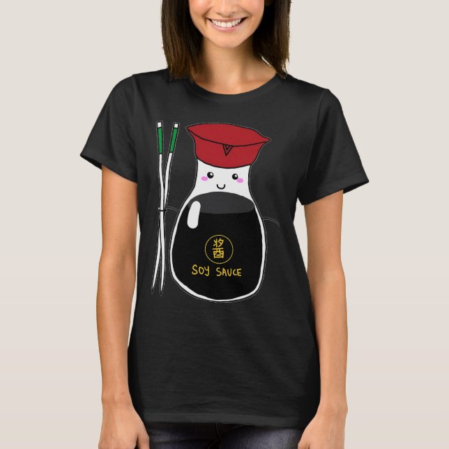 Söt sojasåsflaska t shirt (Framsida)