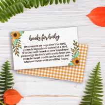 Söt Solblommor Baby Shower Bokar för Baby