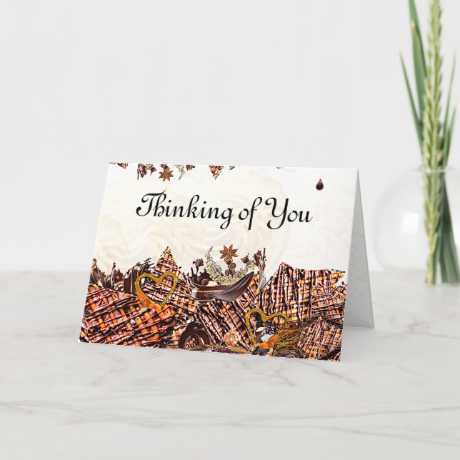 SÖT SOLDAG! :) 5 X 7 "TÄNKER PÅ DIG" KORT (Framsida)