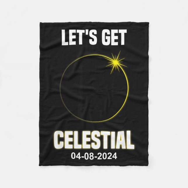 Söt solförmörkelse Celestial Total solförmörkelse Fleecefilt (Framsidan)