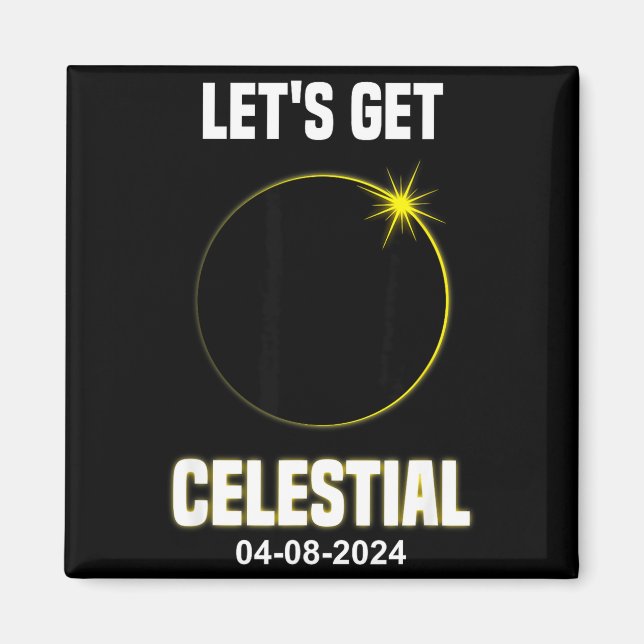 Söt solförmörkelse Celestial Total solförmörkelse Magnet (Framsidan)
