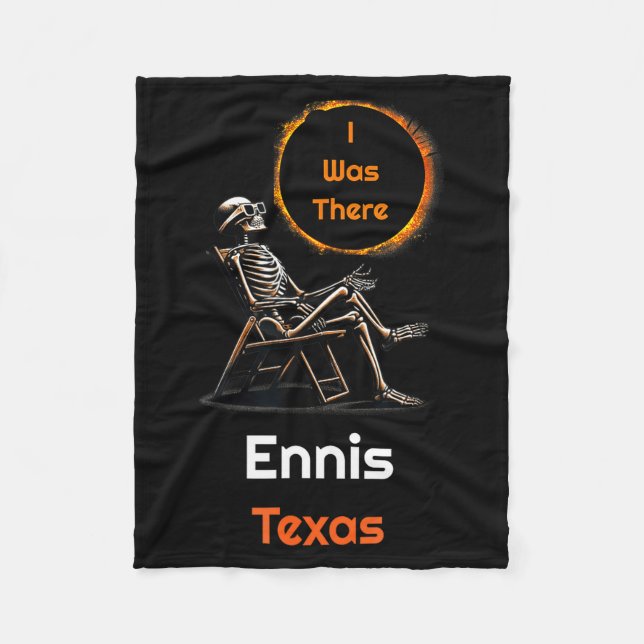 Söt solförmörkelse Ennis Texas Där Fleecefilt (Framsidan)