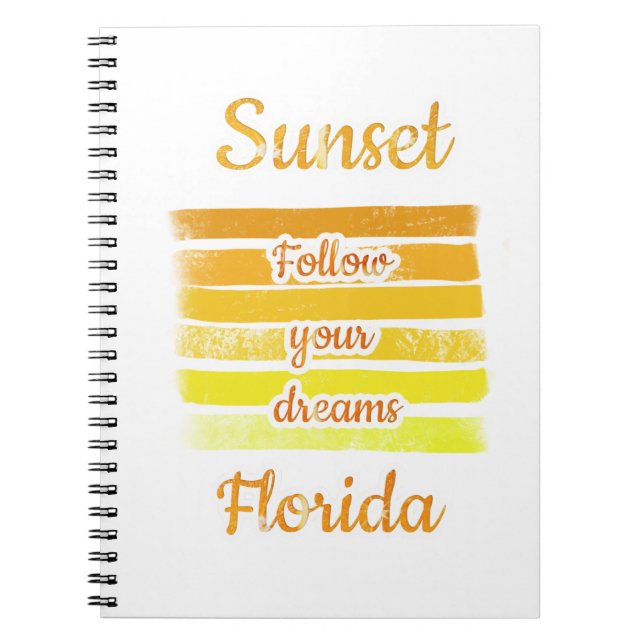 Söt solnedgång i Florida   Anteckningsbok (Framsidan)