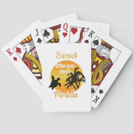 Söt solnedgång i Florida   Casinokort