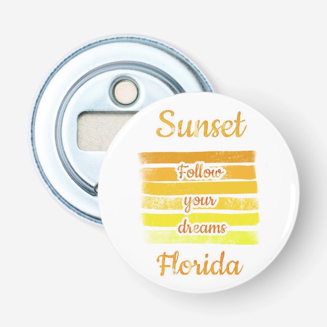 Söt solnedgång i Florida   Flasköppnare (Framsidan)