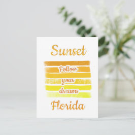 Söt solnedgång i Florida   Inbjudan Vykort