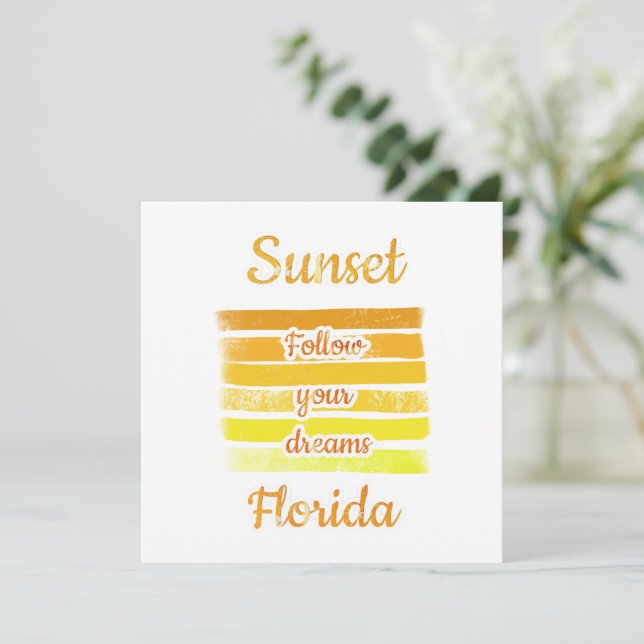 Söt solnedgång i Florida   Inbjudningar (Stående Fram)
