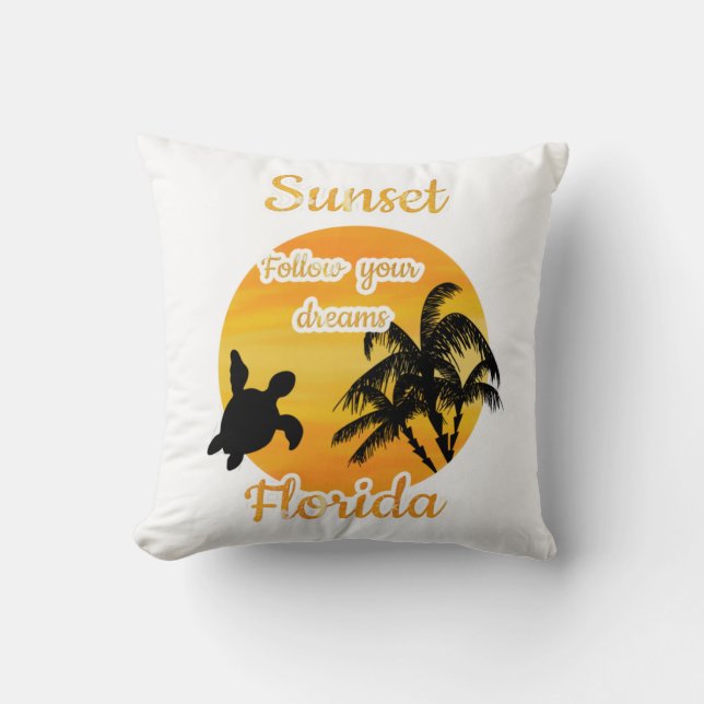Söt solnedgång i Florida   Kudde (Framsida)
