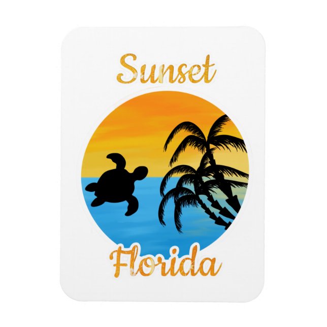 Söt solnedgång i Florida    Magnet (Vertikal)