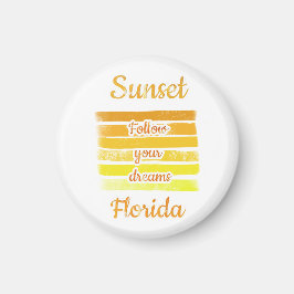 Söt solnedgång i Florida   Magnet
