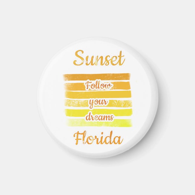 Söt solnedgång i Florida   Magnet (Framsidan)