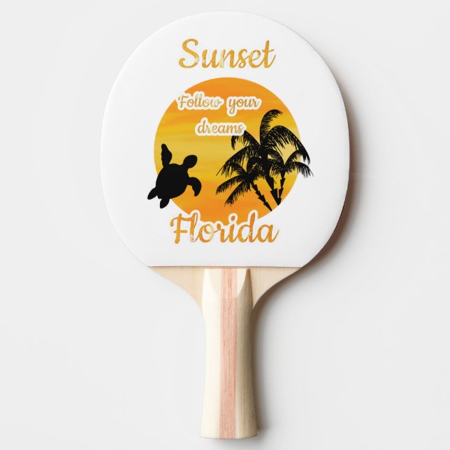 Söt solnedgång i Florida   Pingisracket (Framsidan)