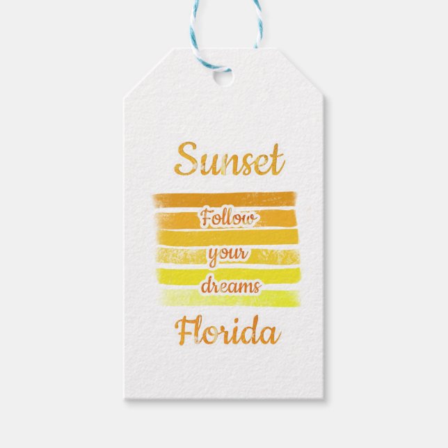 Söt solnedgång i Florida   Presentetikett (Framsidan)