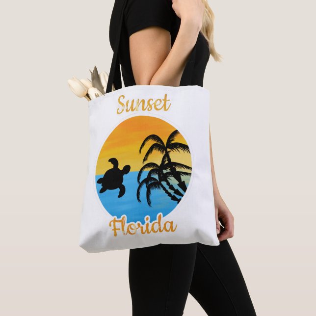 Söt solnedgång i Florida    Tygkasse (Närbild)