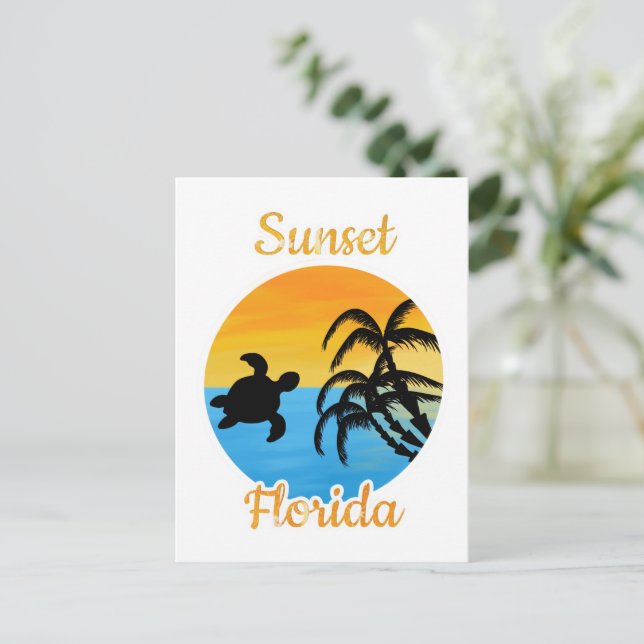 Söt solnedgång i Florida    Vykort (Stående Fram)