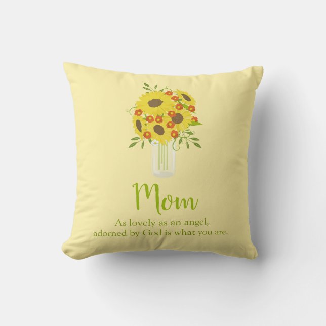 Söt Solros Bouquet för Mamma Kudde (Framsida)