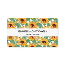 Söt Solros Gult och Grönt Mönster