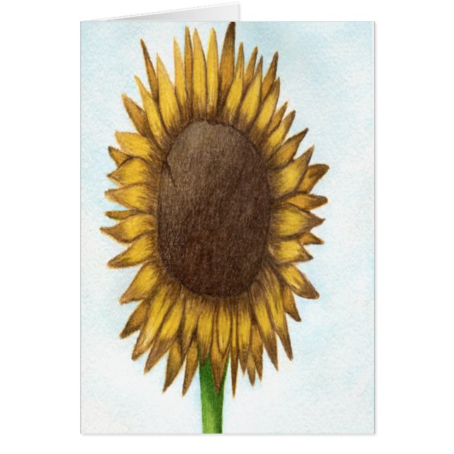 Söt Solros Hälsningskort (Framsidan)