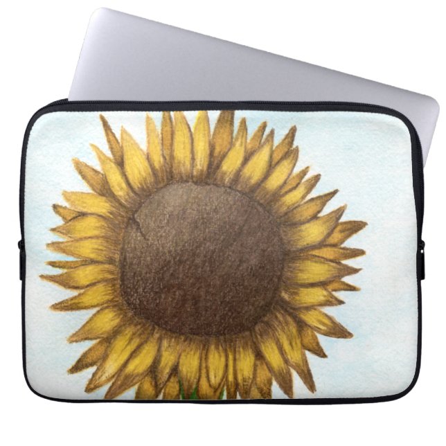 Söt Solros Laptop Fodral (Framsidan)