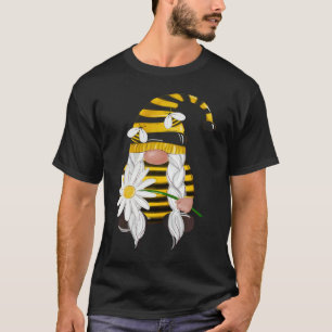 Söt solros trädgårdstomte med bin och blommor t shirt