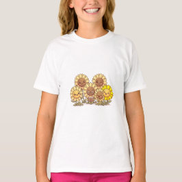 Söt Solros Vän T-Shirt
