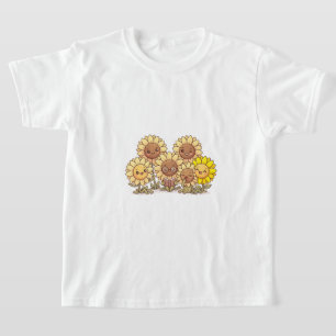 Söt Solros Vän T-Shirt