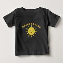 Söt Solsken Baby T-Shirt Med Leende