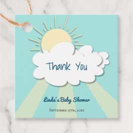 Söt solsken Könsneutral baby shower Gåvor Etiketter
