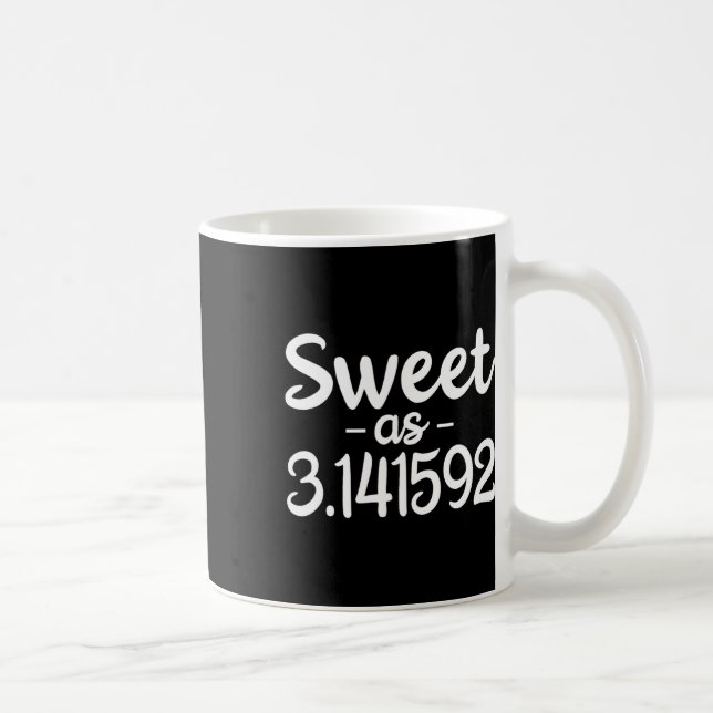 Söt som 3,141592 pi (paj) 3,14 Cute Pi Day Funny Kaffemugg (Höger)