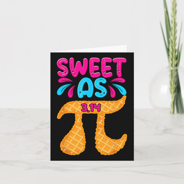 Söt som 3,14 Paj Funny Pi Day Math Teacher Boys G Kort (Framsida)