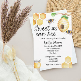 Söt som Bee Baby Shower-inbjudan Inbjudningar