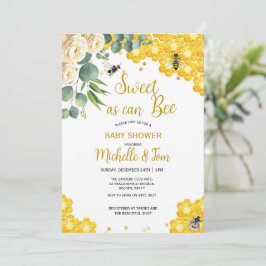 Söt som Bee Baby Shower-inbjudan Inbjudningar