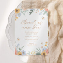 Söt som Bee Blommigt Baby Shower