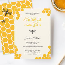 Söt som Bee Cute Gult Honeycomb Baby Shower