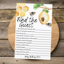 Söt som Bee Hitta Game-Baby-duschen