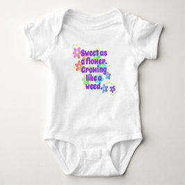 "Söt som blomma" Cute Rainbow Baby Bodykostym T Shirt