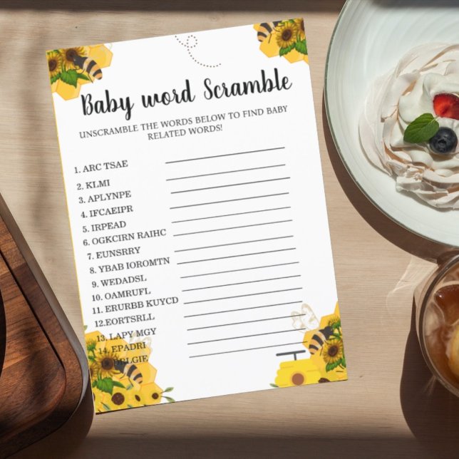 Söt som det kan vara ord-skammligt babyduschspel (Skapare uppladdad)