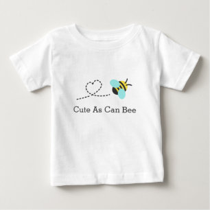 Söt som en bin, hjärtslinga, för bebisar t shirt
