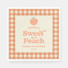 Söt som en Födelsedagsfest för persikofrukt Rosa O Pappersservett