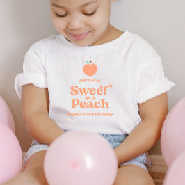 Söt som en Födelsedagsfest för persikofrukt Rosa O T Shirt