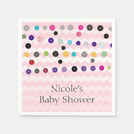 Söt Som En Knapp Rosa Bebis Shower Parti Pappersservett